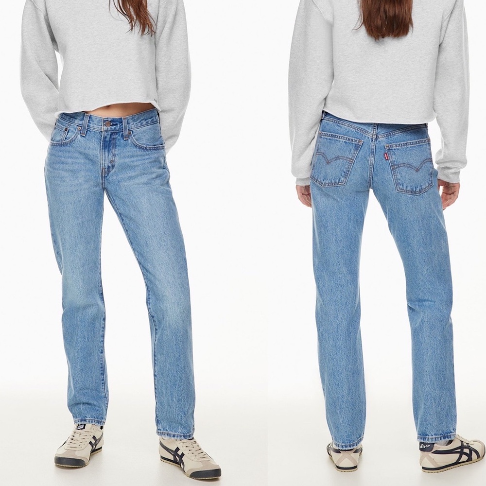Levi’s Blue Middy Straight Jeans - Mid Rise